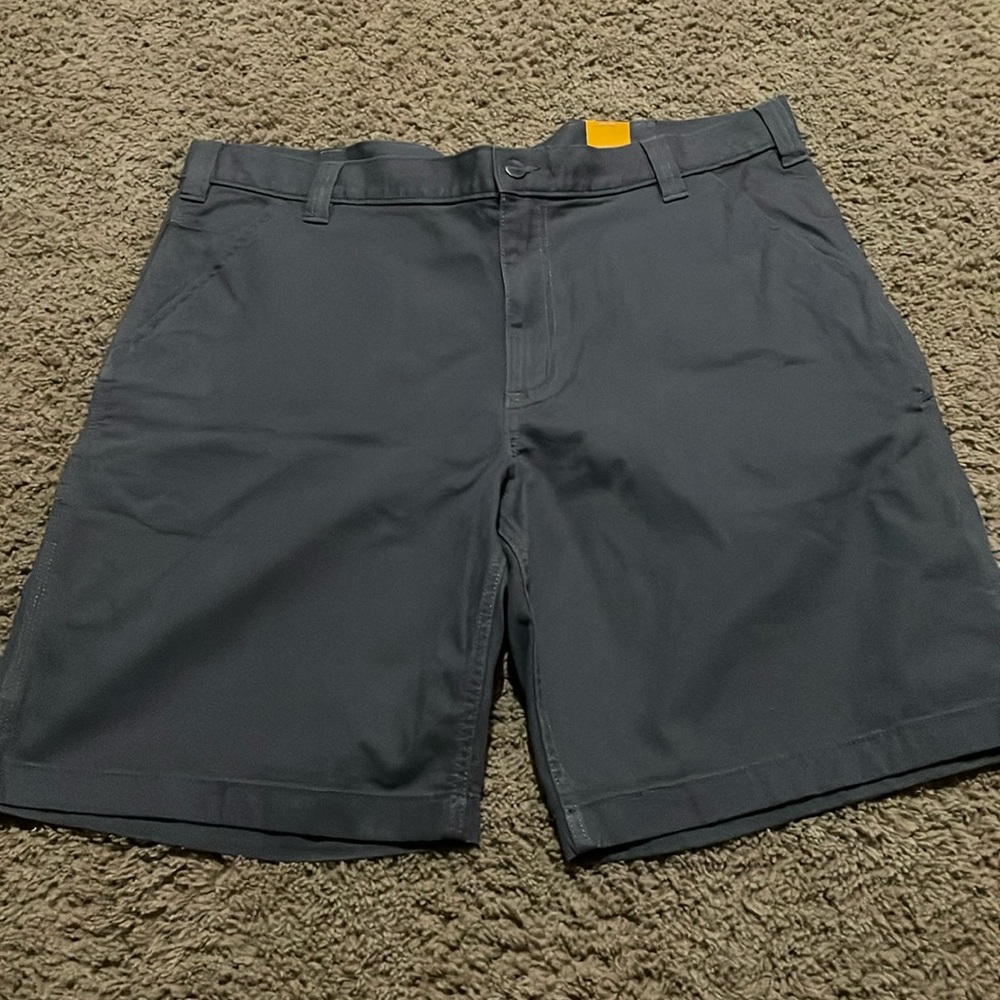 NWTs men’s gray Carhartt rugged flex relaxed fit canvas work shorts Sz 40